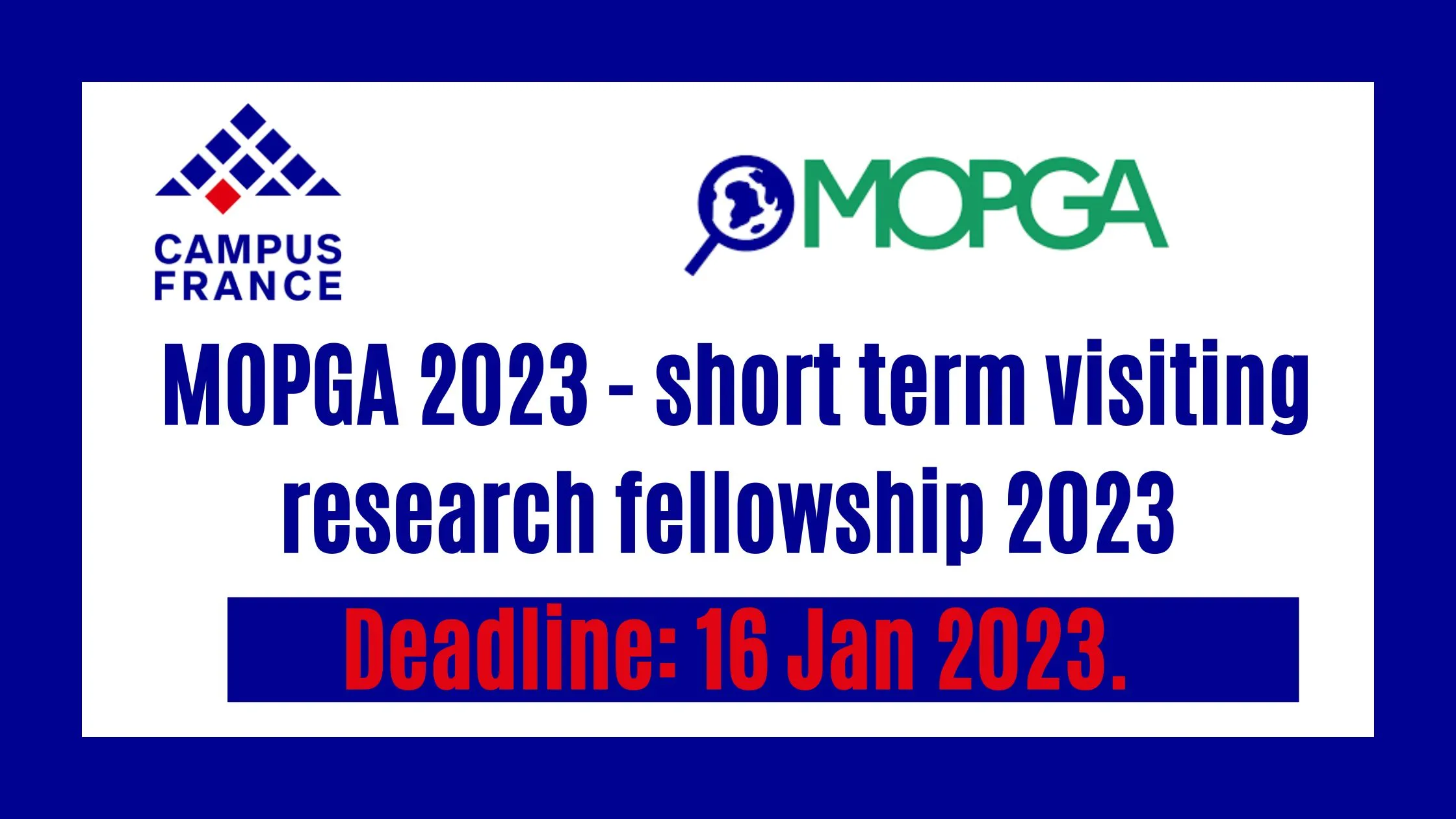 MOPGA 2023 - short term visiting research fellowship 2023