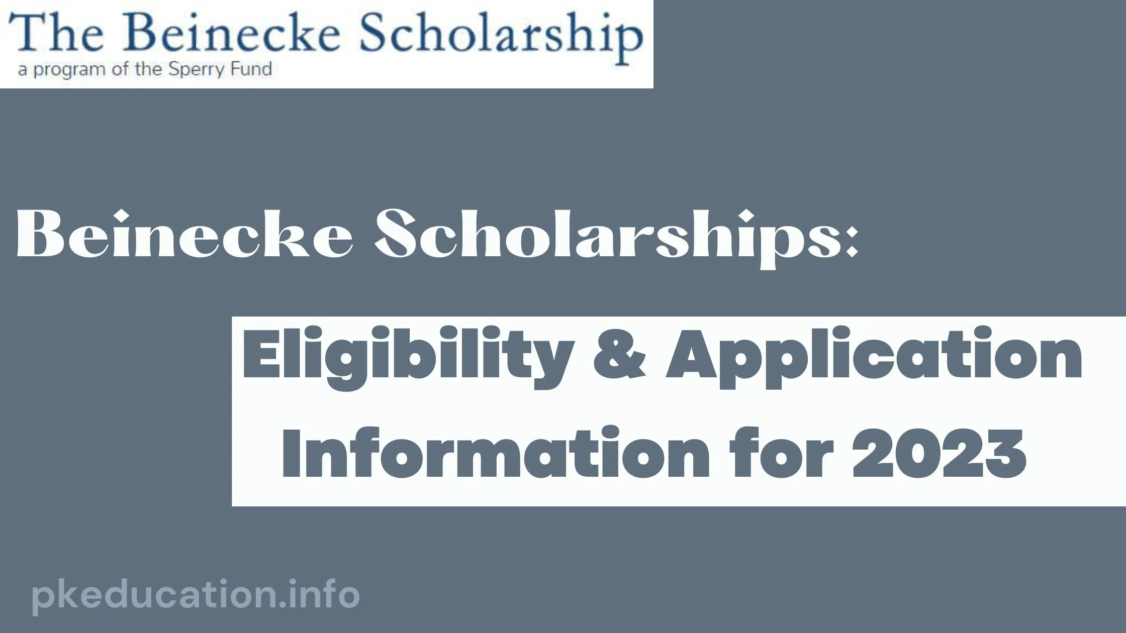 Beinecke Scholarships: Eligibility & Application Information for 2023
