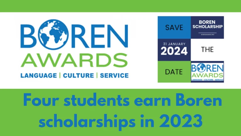 Four students earn Boren scholarships in 2023